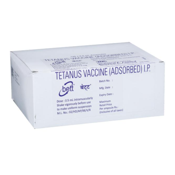 Bett Vaccine TETANUS VACCINE Rizochem Pharmaceuticals