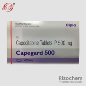 Capecitabine 500 mg دواء, a chemotherapy medication used to treat breast, colon, and colorectal cancer, available from an Indian pharmaceuticals wholesaler and exporter.