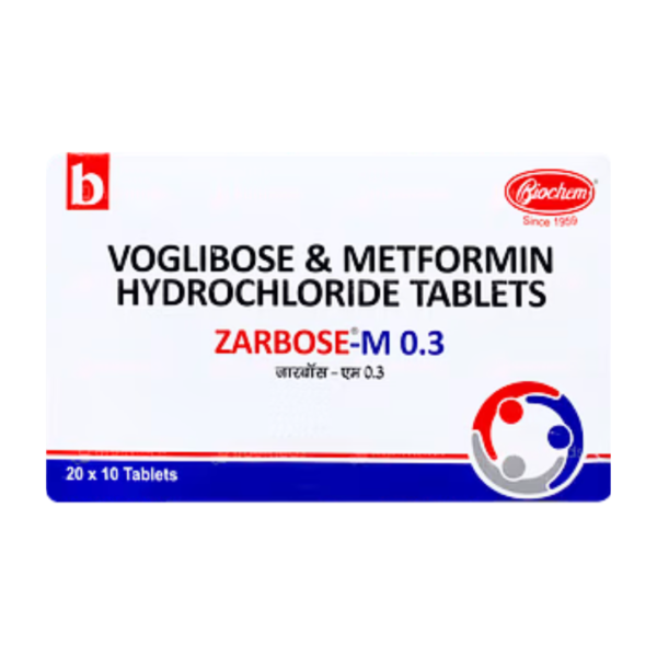 Metformin Zarbose M 500mg/0.3mg Tablet Rizochem Pharmaceuticals