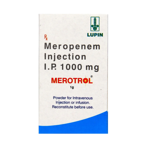 Meropenem 1000 mg Merotrol Injection Rizochem Pharmaceuticals