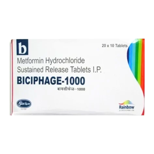 Metformin Biciphage 1000 Tablet Rizochem Pharmaceuticals