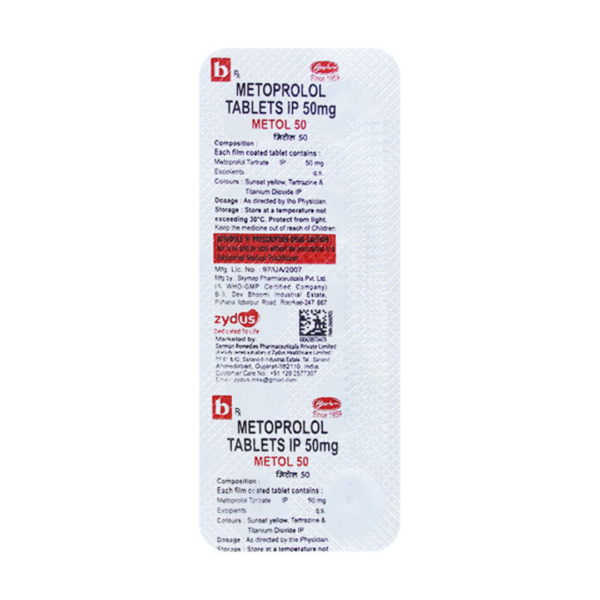 Metol 50 mg Tablets Rizochem Pharmaceuticals