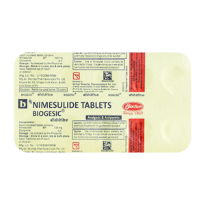 Nimesulide Biogesic 100mg Tablet Rizochem Pharmaceuticals
