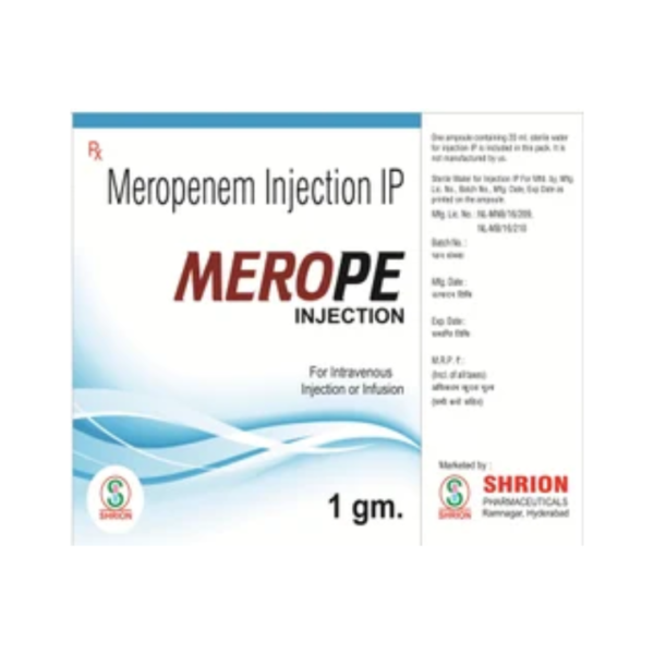 Merope Meropenem 1gm Rizochem Pharmaceuticals