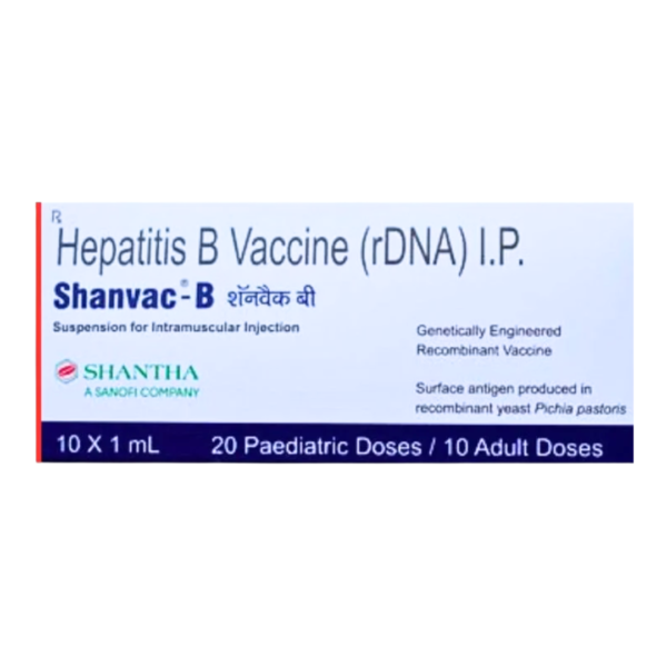 Shanvac B Hepatitis 20mcg Vaccine Rizochem Pharmaceuticals