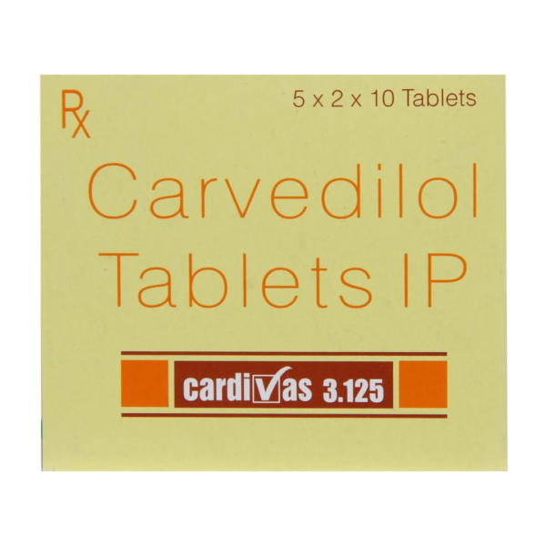 Cardivas Carvedilol 3.125 Tablet Rizochem Pharmaceuticals