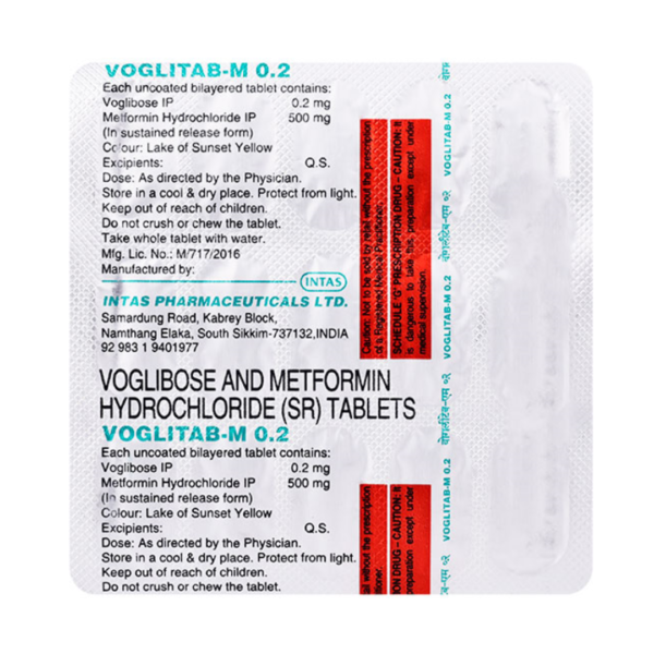 Voglitas M 0.2 Tablet Rizochem Pharmaceuticals