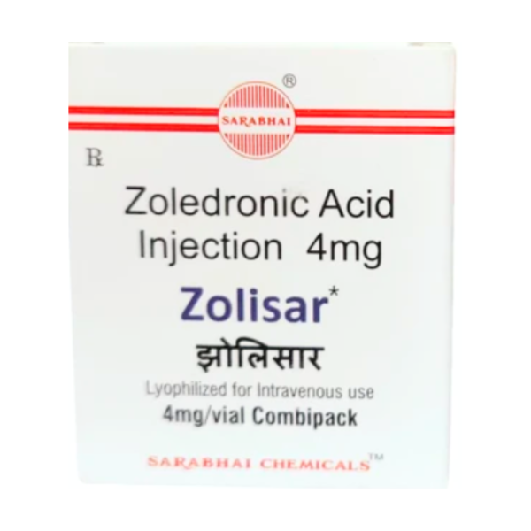 Zoledronic acid 4mg Zolisar Injection Rizochem Pharmaceuticals
