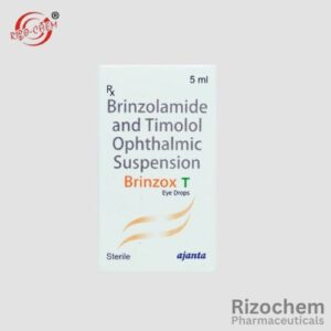 Brinzolamide Brinzox-T Eye Drop, 5ml - Effective treatment for ocular hypertension and glaucoma, reducing intraocular pressure. Made in India.