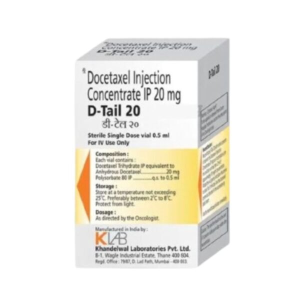 Docetaxel D-Tail 20 Injection Rizochem Pharmaceuticals