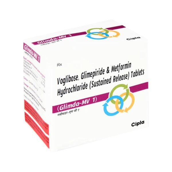 Glimda MV 1mg Tablet SR Rizochem Pharmaceuticals