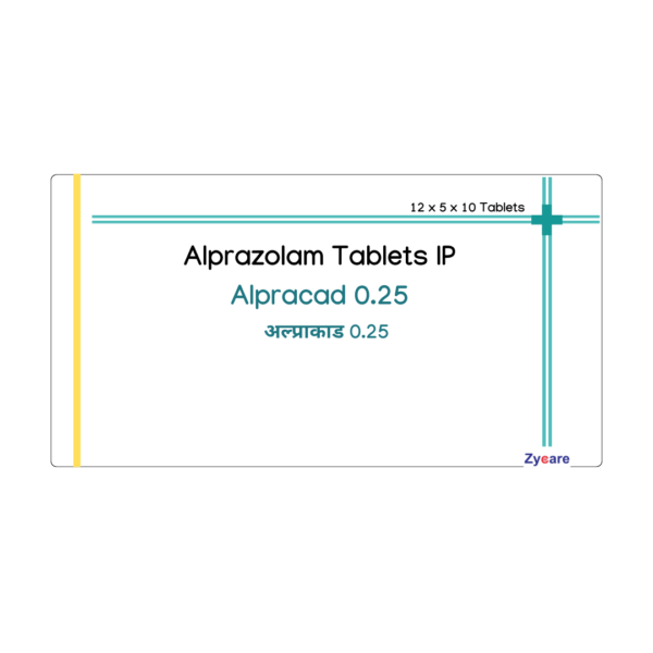 Alpracad 0.25mg Tablet Rizochem Pharmaceuticals