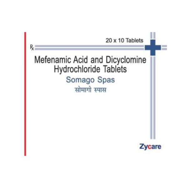 Somago Spas 10mg/250mg Tablet Rizochem Pharmaceuticals