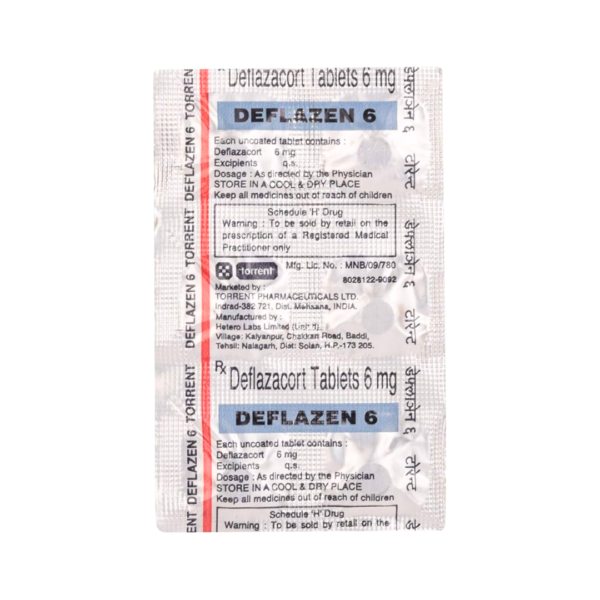 Deflazen 6mg Tablet Rizochem Pharmaceuticals