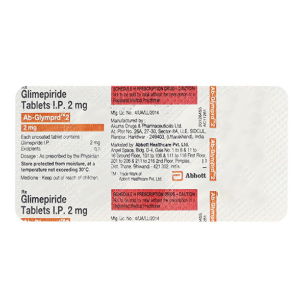 Ab Glymprd 2mg Tablet Rizochem Pharmaceuticals