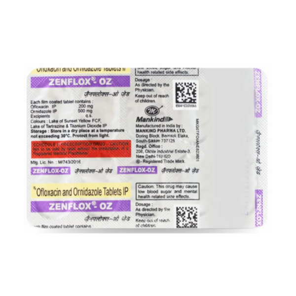 zenflox oz tablet Rizochem Pharmaceuticals